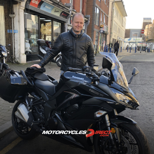 Matthew collecting his Z1000SX